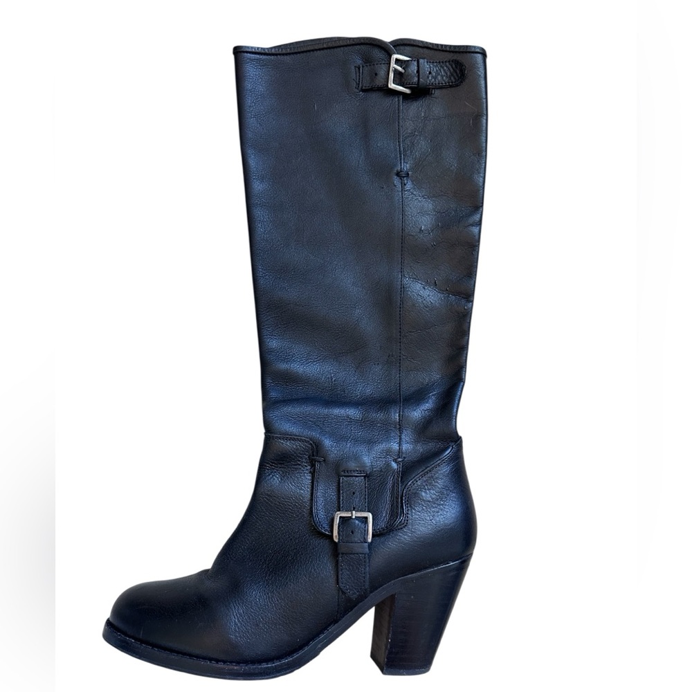 Ariat Black Leather Knee-High Heeled Boots Sz 8B‎
